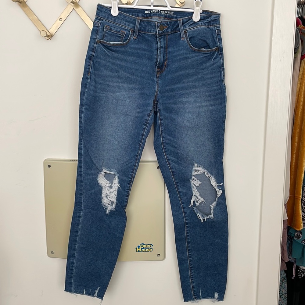 Dark wash denim